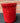 RED UTENSIL CROCK