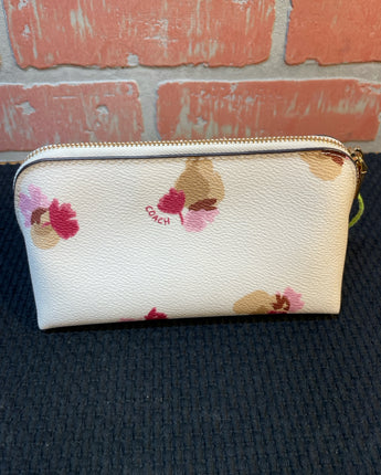 COACH FIELD FLORA MINETTA MAKE UP BAG  A1980-F65319 4"X3.25"X6"