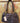 ANTOINO MELANI BLACK LEATHER HANDBAG LEATHER HANDLES & TASSEL 15"  W X 10" H