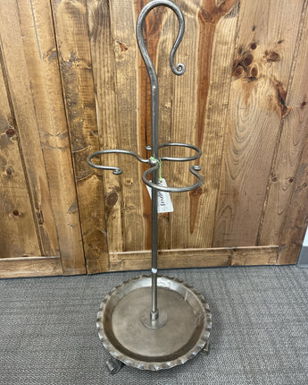 SILVER METAL UMBRELLA STAND