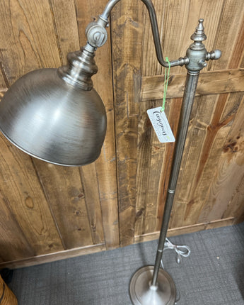 SILVER METAL ADJUSTABLE FLOOR LAMP 56"X17"X8.5"