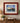 RED WOOD FRAME WHITE MAT WITH LIGHTHOUSE