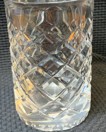 VINTAGE GEOMETRIC CRYSTAL ART GLASS VASE