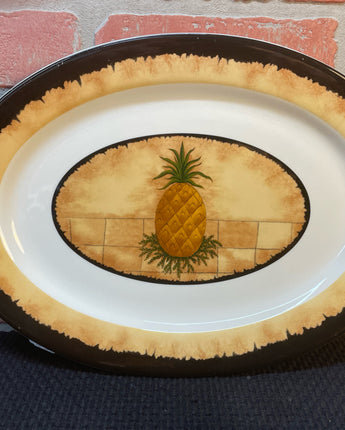 VINTAGE PINEAPPLE DESIGN HOSPITALITY SERVING PLATTER BY DAVID HARDEN CC1990