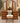 HOOKER SOLID OAK VANITY WITH SEAT, BLACK HARDWARE