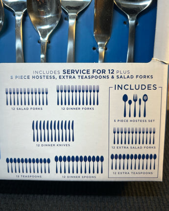 CAMBRIDGE STAINLESS STEEL 89 PIECE FLATWARE