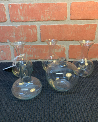 ASIAN ARRAY TWO'S COMPANY HAND BLOWN GLASS MINIATURE VASES