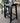 SET OF 2 DARK WOOD COUNTER HEIGHT SADDLE SEAT BAR STOOLS