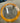 ROUND WOOD/GLASS TOP, CURVED LEGS, ORNATE METAL BASE