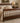 QUEEN SIZE SPINDLE SLEIGH BED, DARK WOOD, SIDE RAILS