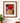 RED BLOOM PHOTOGRAPHIC PRINT BROWN FRAME 21X17 WITH WHITE MAT