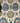 UPHOLSTERED CHAIR W/TEAL, CREAM, GOLD GEOMETRIC PATTERN