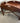 BUTLER'S COFFEE TABLE, DARK WOOD, DROP SIDES
