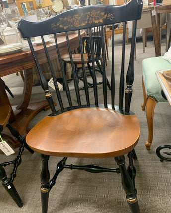 HITCHCOCK, MAPLE CHAIRS, 6 ARMLESS CHAIRS and/ 1 WITH ARMS