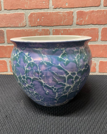 MING PLANTER GREEN PINK PURPLE IRIDESCENT 7"X8.5"X8.5"