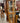 THOMASVILLE OMEGA LIGHTED OAK CURIO, WALNUT STAIN 2 GLASS DOORS