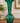 HAND BLOWN VENETIAN EMERALD GREEN GLASS VASE WITH ROUNDED BASE