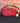 COACH VINTAGE RED LEATHER W/WHITE STITCHING CAMERA HANDBAG  M23-9589