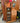 ANTIQUE OAK CABINET W/MIRROR, GLASS DOOR, 5 SHELVES, SECRETARY SHELF W/CUBBY HOL