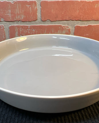 VERA WANG WEDGEWOOD WINTER WHITE CERAMIC GRAY & WHITE SERVING BOWL 1.5"X10"X10"