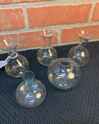 ASIAN ARRAY TWO'S COMPANY HAND BLOWN GLASS MINIATURE VASES