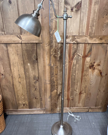 SILVER METAL ADJUSTABLE FLOOR LAMP 56"X17"X8.5"