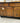 LAMBERT HITCHCOCK BLACK WOOD CABINET, 3 STENCIL DOORS NTL WOOD TOP, 2 DRAWERS, 3