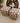 POUF SURYA GREEK KEY GEOMETRIC PATTERN CREAM & BROWN 20" X 20"