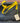 MAGID BLACK TOTE WITH YELLOW AND WHITE STRIPES