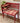 VINTAGE RED WOODEN TELEPHONE BENCH