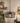 FARMHOUSE BLACK METAL OVERLAYING STRAPS FLUSH MOUNT LIGHT FIXTURE