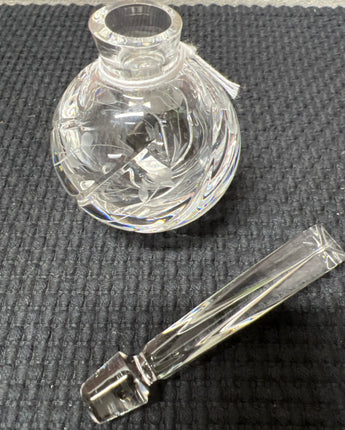 VINTAGE MIKASA CRYSTAL PERFUME DECANTER 6"X2.5"X2.5"