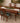 CHERRY WOOD DINING TABLE, 6 CHAIRS; 2 HOST, 4 SIDE, DARK GREEN UPHOLSTERED SEATS