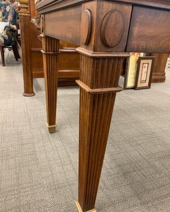 DESK WOOD WITH STAR INLAY 3 DRAWERS