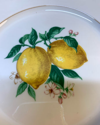 MIKASA ULTIMA YELLOW LEMONS & GREEN SALAD PLATE 8.5"X8.5"