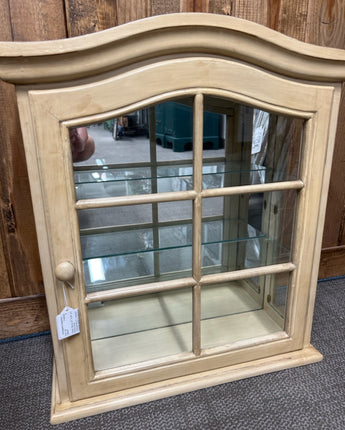 CREAM WOOD CABINET 6 PANE MIRROR BACKING 21"X6.45"X20"