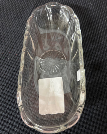 MCM VINTAGE PRESSED GLASS OBLONG RELISH DISH