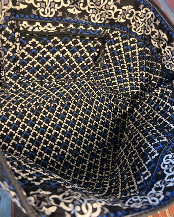 VERA BRADLEY CANTERBURY COBALT LARGE TOTE